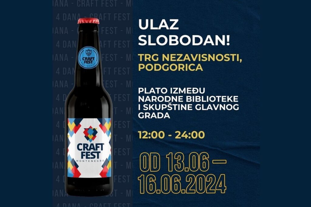Афиша Фестиваля крафтового пива в Подгорице