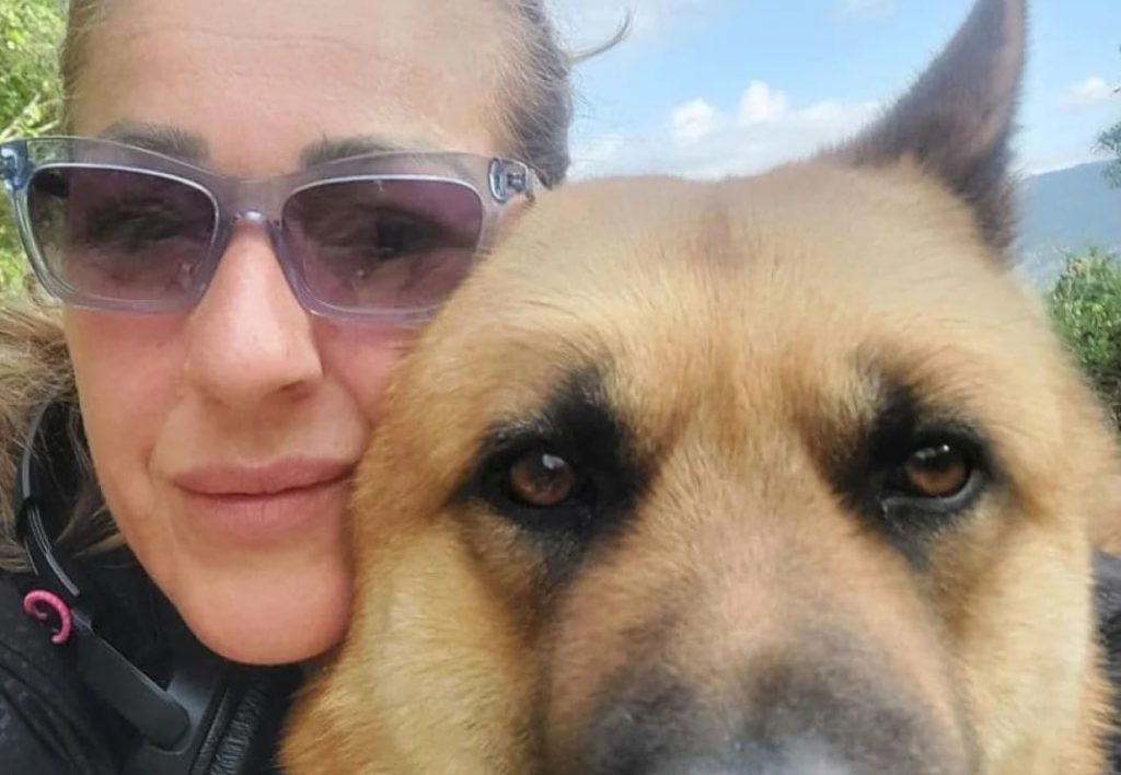 Елена Роганович с собакой