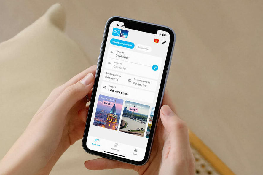 Мобильное приложение авиакомпании Air Montenegro