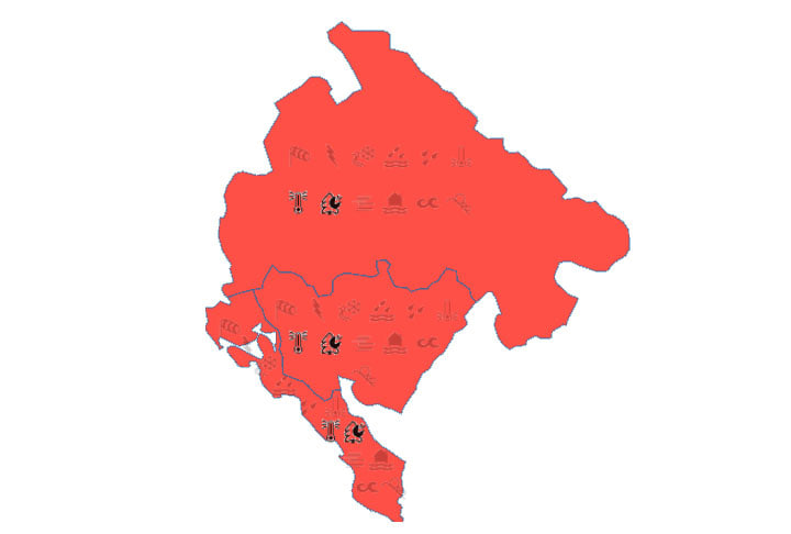 Карта метеорологического предупреждения