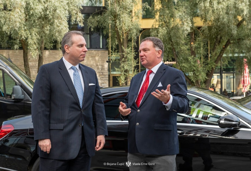 Вице-премьер Черногории по иностранным и европейским делам Филип Иванович с председателем Комитета по вопросам ЕС в Эстонии Петером Тали