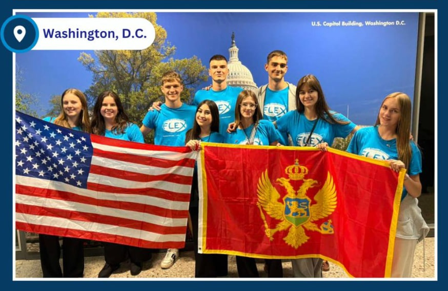 Ученики из Черногории в Вашингтоне