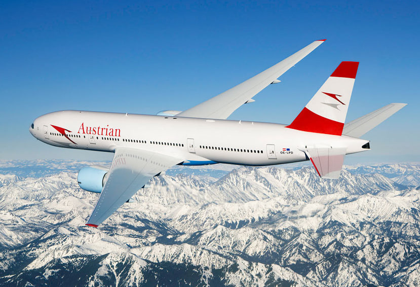 Самолет австрийских авиалиний