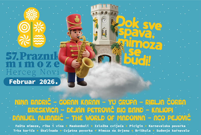Афиша Праздника мимозы в Херцег-Нови