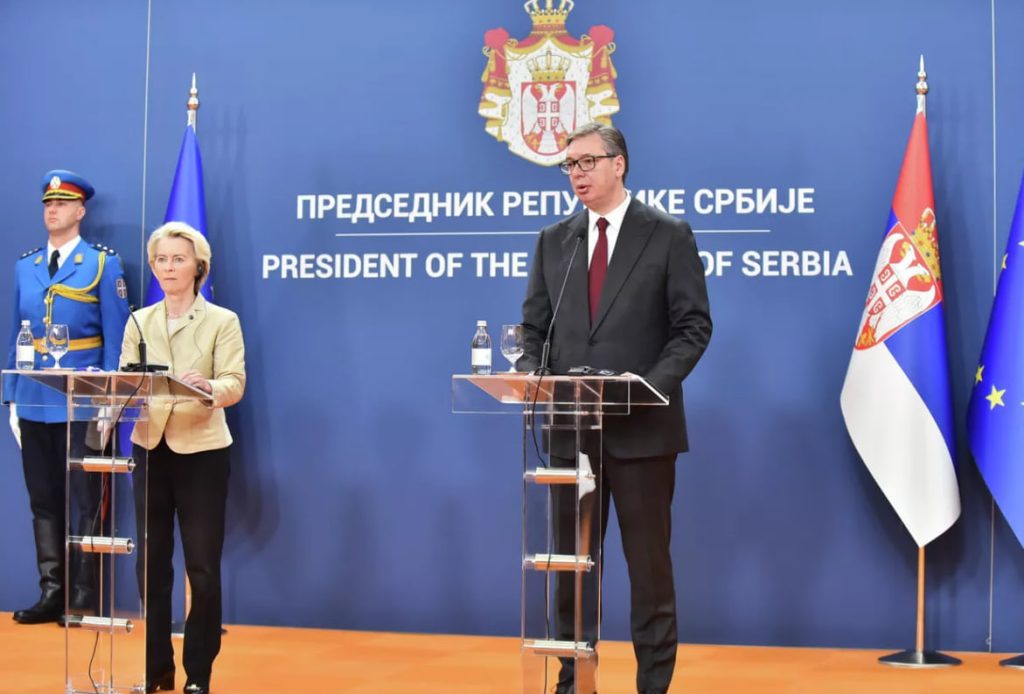 Урсула фон дер Ляйен и Александр Вучич