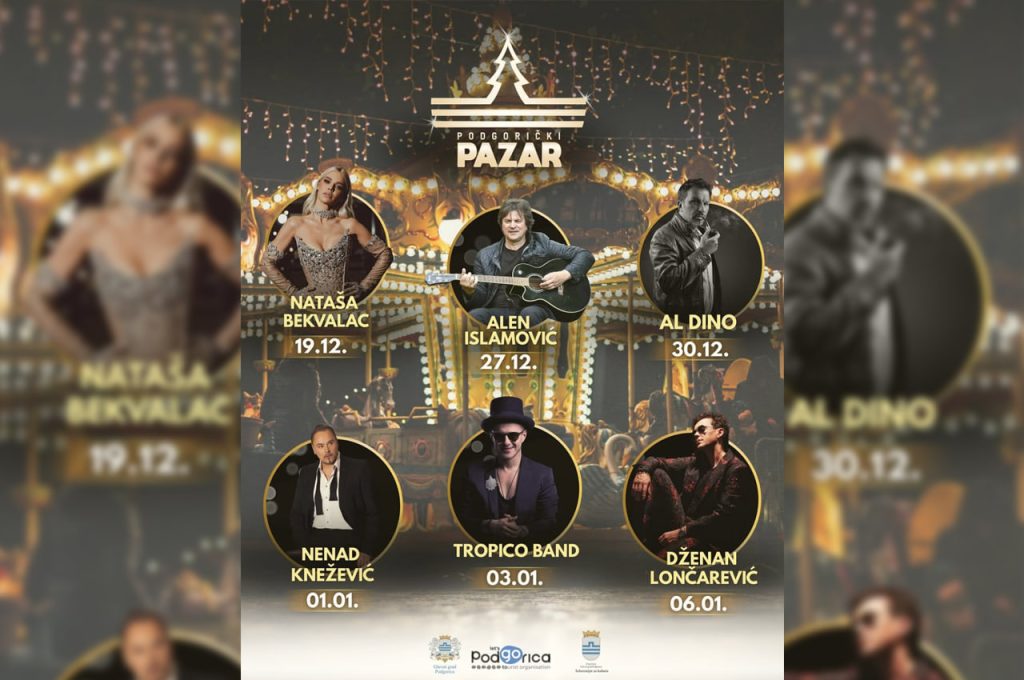 Афиша новогодней ярмарки в Подгорице