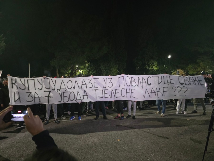 Протестующие в Подгорице