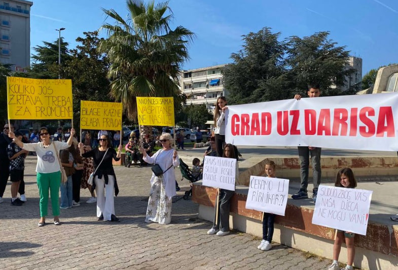 Протест из-за ранения Дариса Муича в Баре