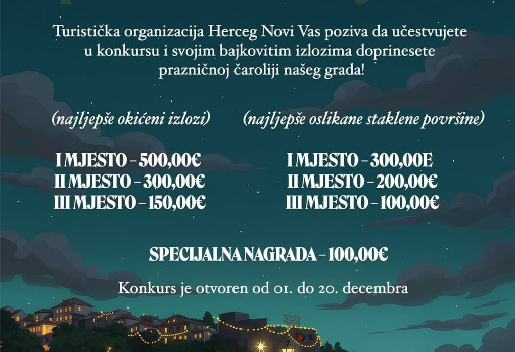 Условия конкурса украшения витрин в Херцег-Нови