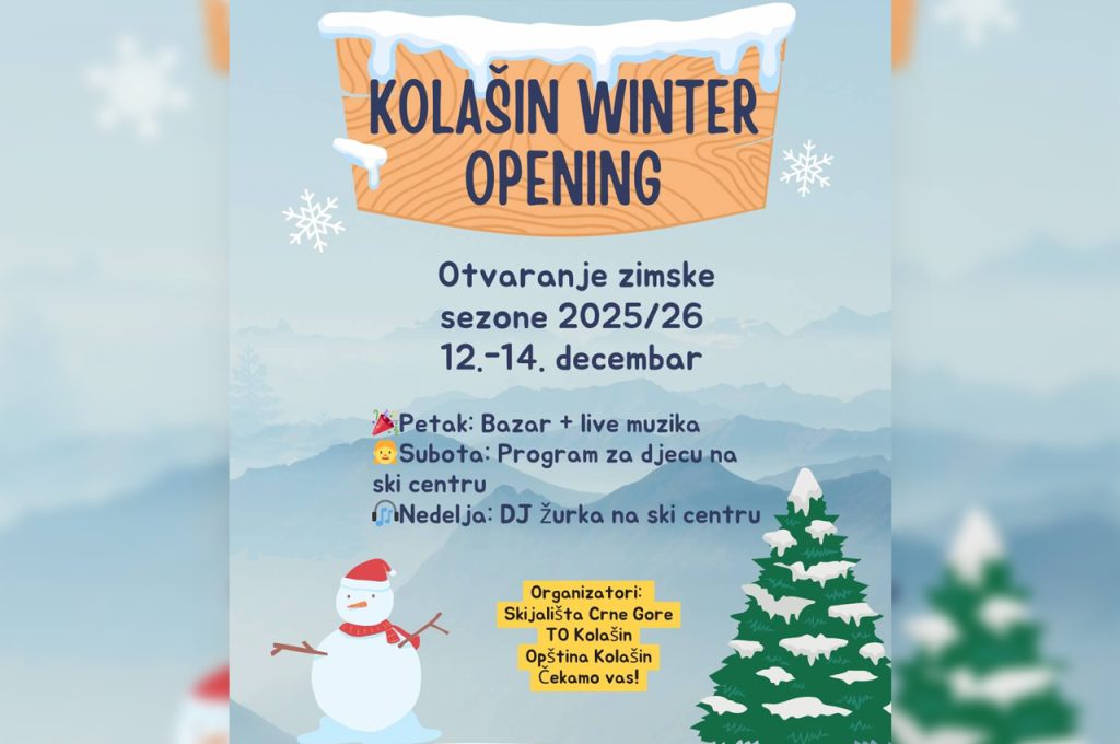 Афиша мероприятий открытия зимнего сезона в Колашине