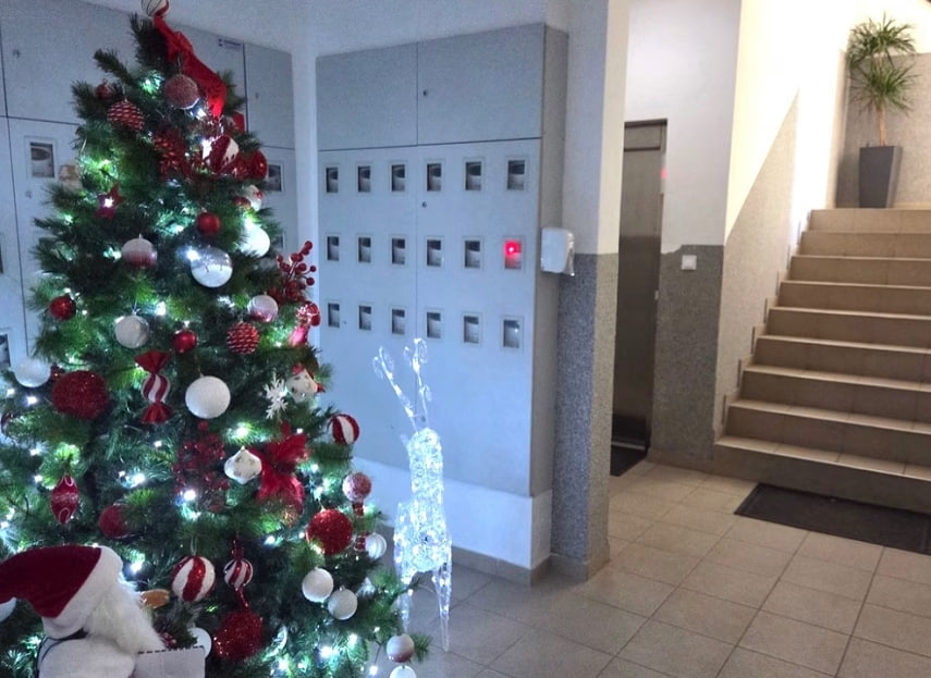 Новогодняя елка в подъезде