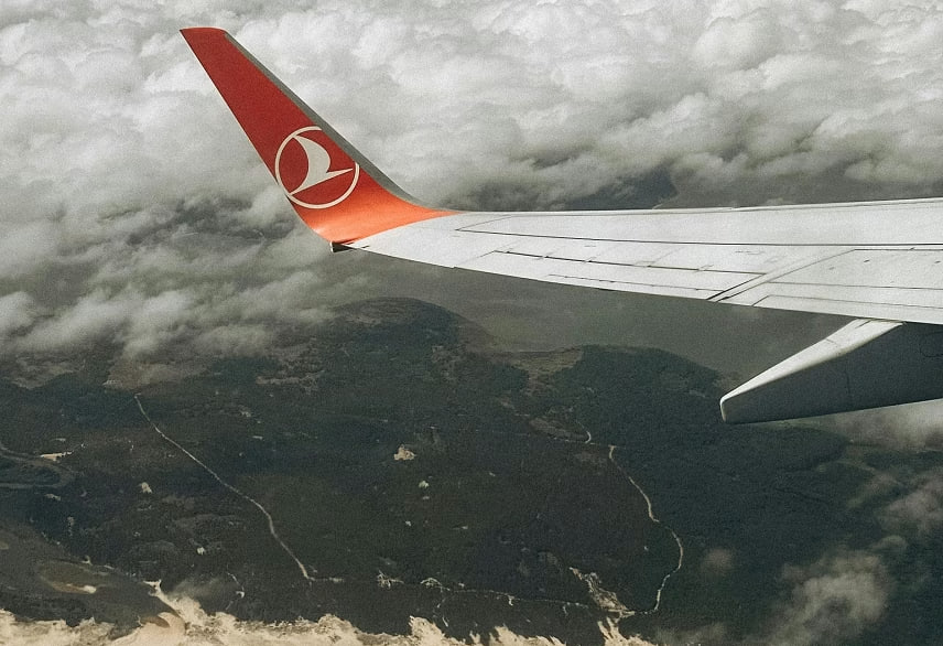 Крыло самолета Turkish Airlines