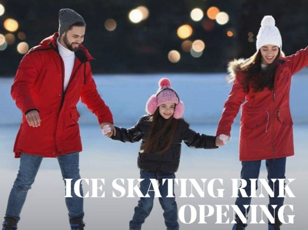 Семья на ледовом катке