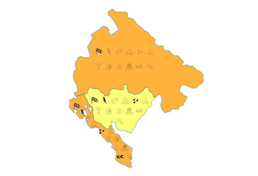 Карта метеорологического предупреждения