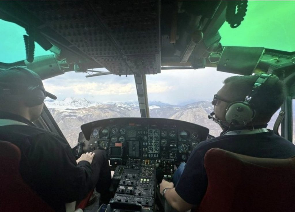 Эвакуация травмированной женщины с помощью вертолета