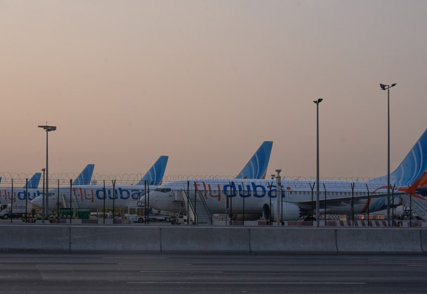 Самолет авиакомпании Fly Dubai
