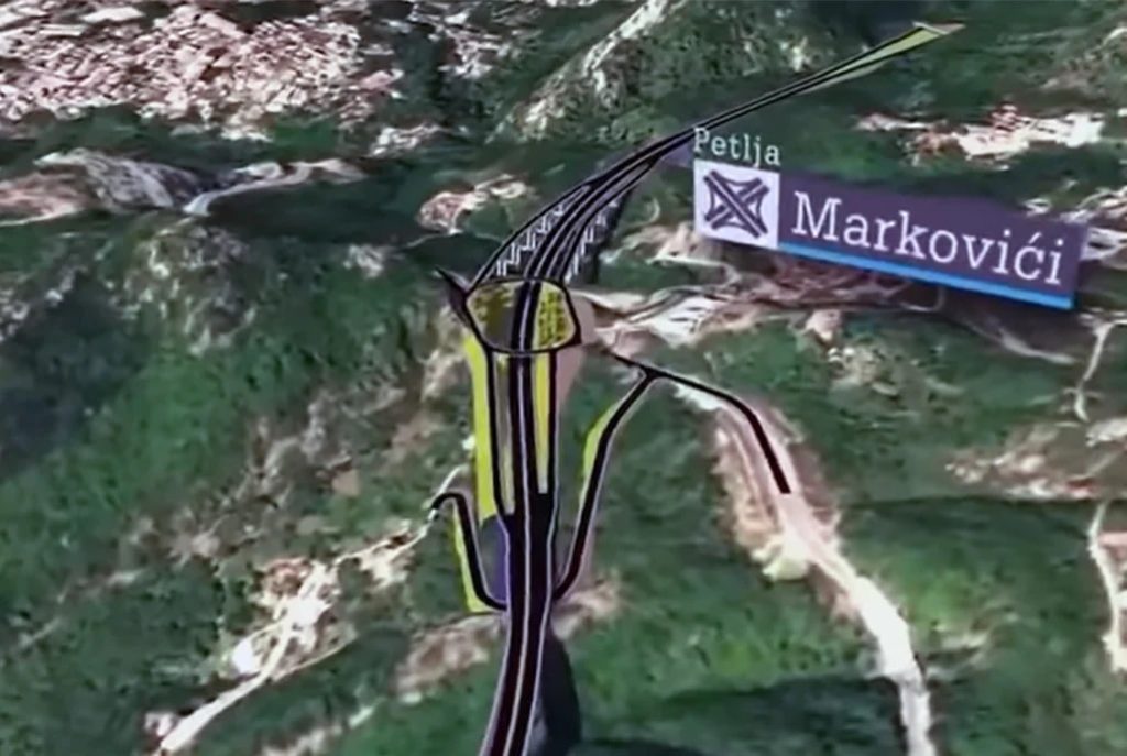 Визуализация объездной дороги вокруг Будвы