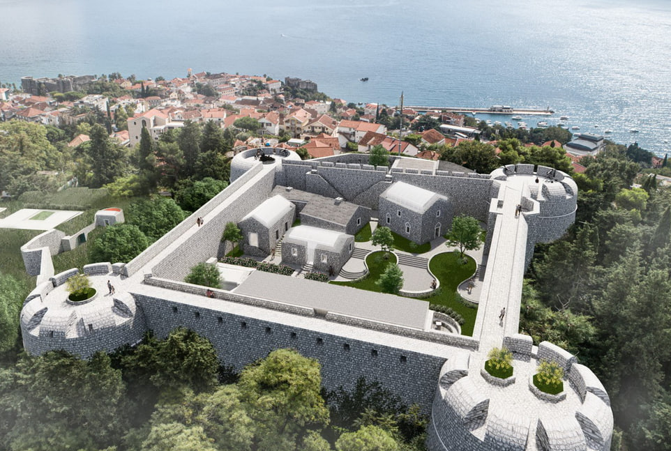 Иллюстрация реконструкции крепости Шпаньола в Херцег-Нови