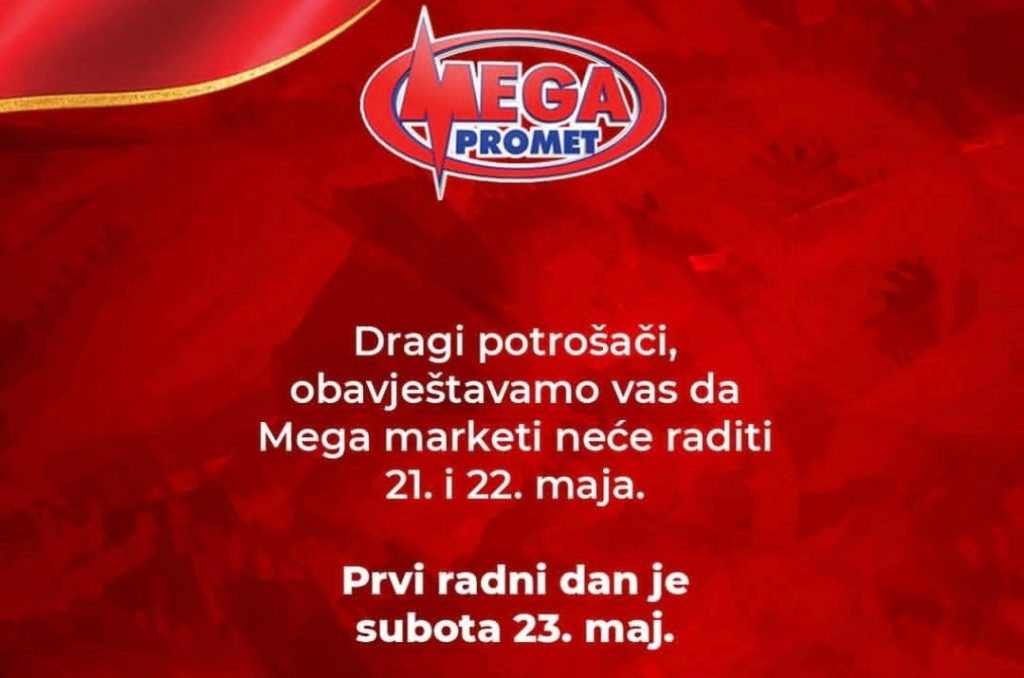 Магазины не работают 21 и 22 мая в Черногории