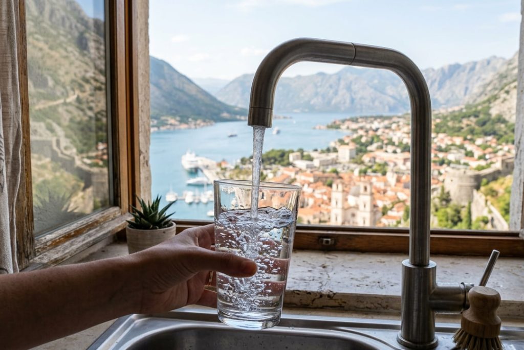 Вода набирается в стакан