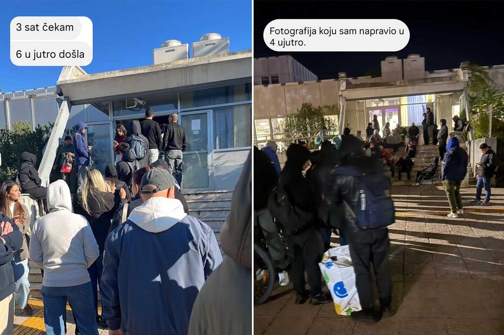 Большие очереди у подразделения МВД в Подгорице